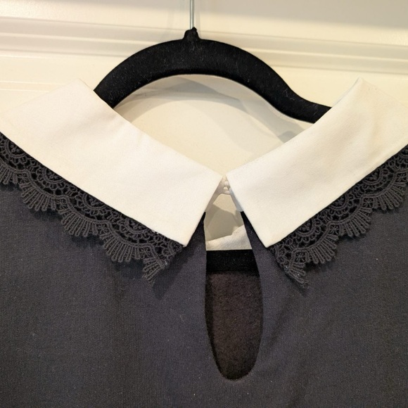 NWT Selkie Black & White “The Romantics” Sweater w/Lace Trim - 1X - Picture 5 of 6